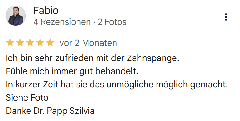 Profidental Google Rezension